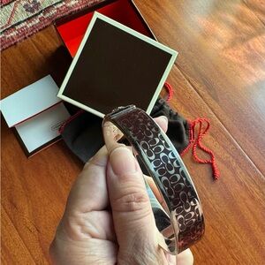 Coach Signature enamel bangle